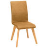 STUHL  in Mikrofaser Holz, Textil  - Beige/Goldfarben, Design, Holz/Textil (45/102/56cm) - Novel