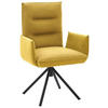 ARMLEHNSTUHL DREHBAR 360°  in Flachgewebe  - Gelb/Schwarz, Design, Textil/Metall (59/93/59cm) - Dieter Knoll