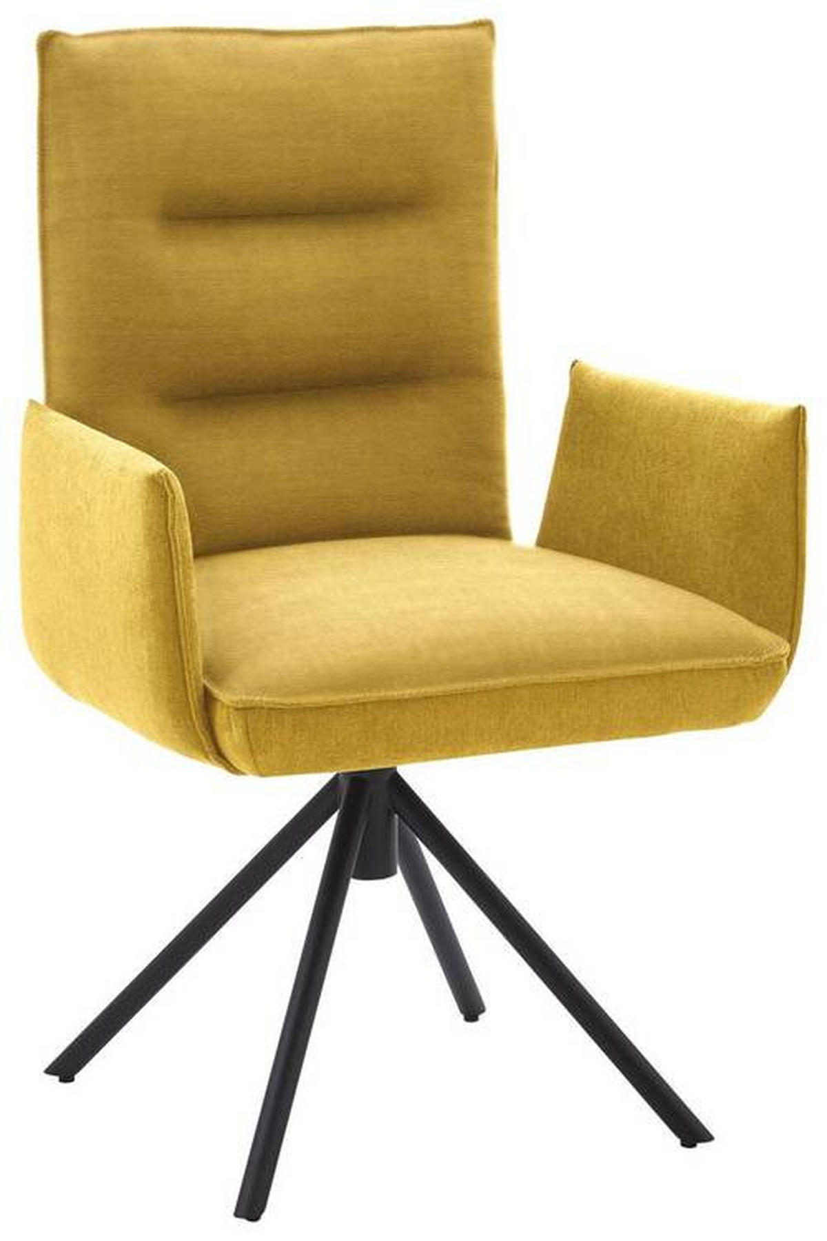 ARMLEHNSTUHL  in Flachgewebe  - Gelb/Schwarz, Design, Textil/Metall (59/93/59cm) - Dieter Knoll