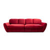BIGSOFA Flachgewebe Rot  - Rot/Schwarz, MODERN, Kunststoff/Textil (290/96/113cm) - Cantus