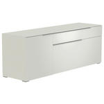 LOWBOARD Weiß, Alufarben  160/58/45 cm  - Alufarben/Weiß, Design, Glas/Holzwerkstoff (160/58/45cm) - Moderano