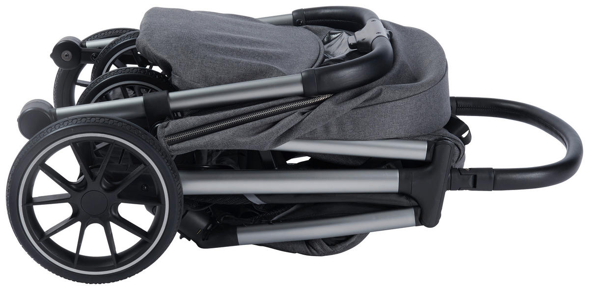BUGGY  - Alufarben/Grau, Trend, Textil/Metall (58/108/86cm) - Jimmylee