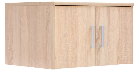 AUFSATZSCHRANK 72/43/54 cm   - Silberfarben/Sonoma Eiche, KONVENTIONELL, Holzwerkstoff/Metall (72/43/54cm) - Xora
