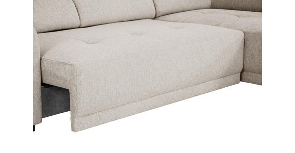 ECKSOFA Greige Struktur - Greige/Schwarz, Design, Kunststoff/Textil (284/205cm) - Xora