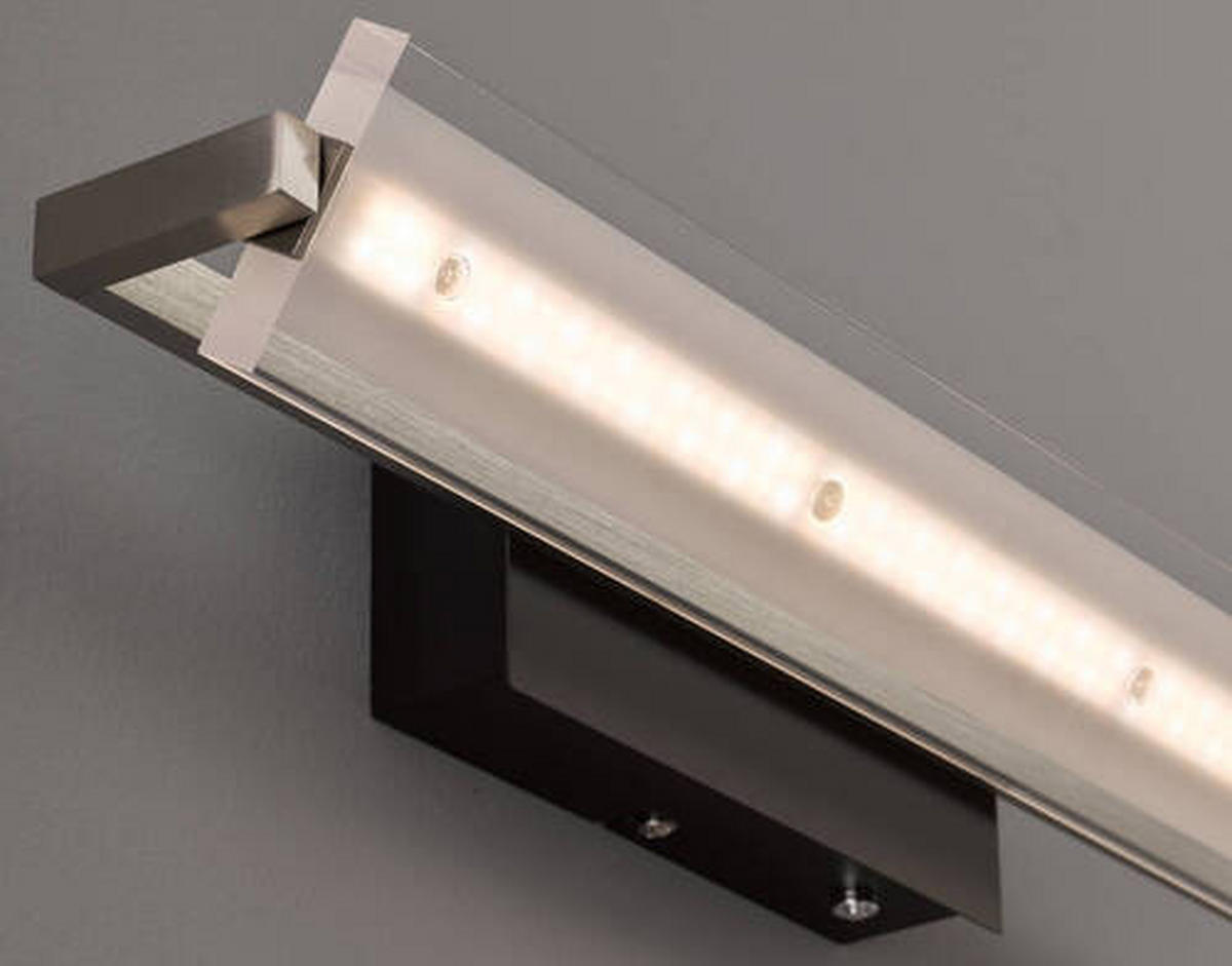LED-WANDLEUCHTE Paros   - Schwarz/Nickelfarben, Design, Kunststoff/Metall (8/35/12cm) - Fischer & Honsel