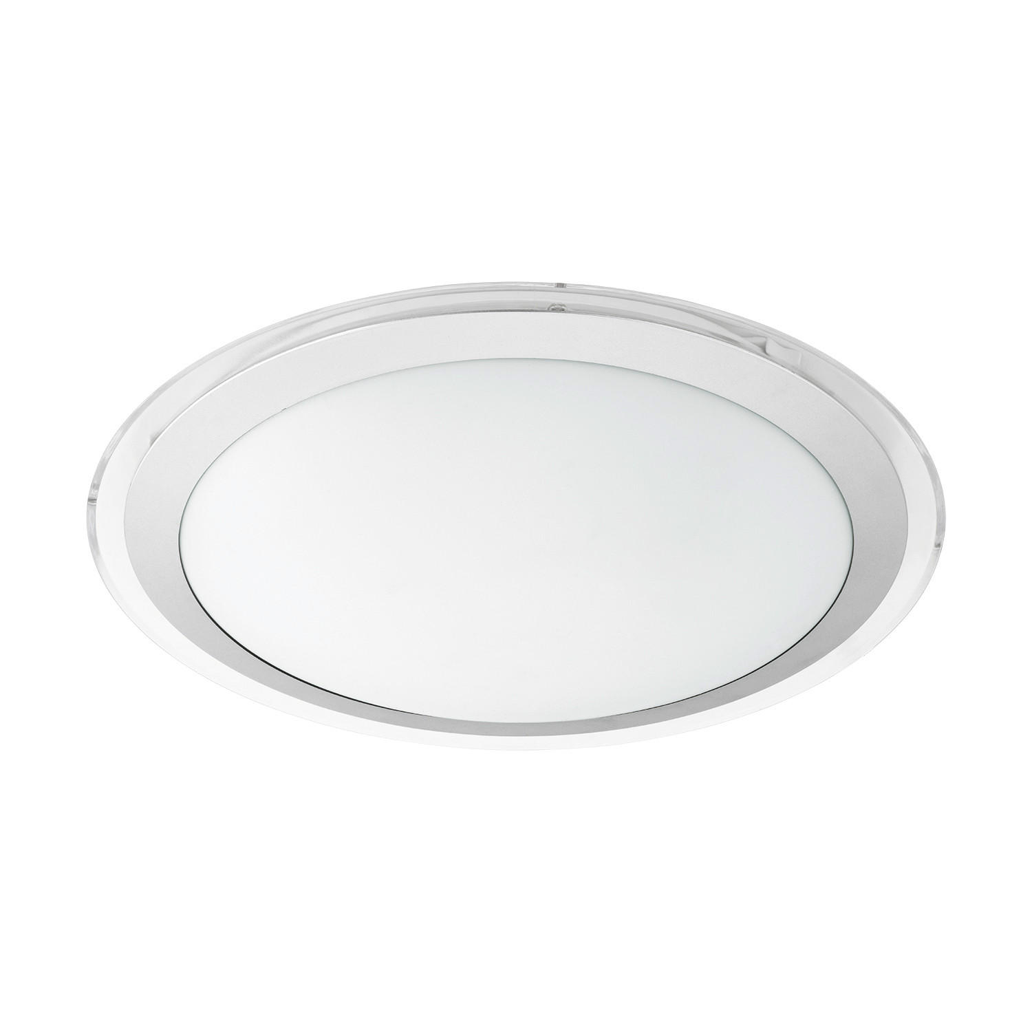 STROPNÉ LED SVIETIDLO, 43/9 cm  - biela/strieborná, Basics, kov/plast (43/9cm)