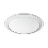 STROPNÉ LED SVIETIDLO, 43/9 cm  - biela/strieborná, Basics, kov/plast (43/9cm)
