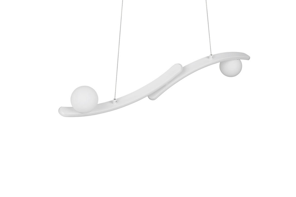 LED-HÄNGELEUCHTE Napoli 82/150/9 cm   - Weiß, Design, Glas/Kunststoff (82/150/9cm) - Trio Leuchten