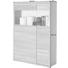 HIGHBOARD Eiche furniert, massiv geölt Eichefarben - Eichefarben/Nickelfarben, KONVENTIONELL, Holz/Holzwerkstoff (95,6/142,3/38,0cm) - Voleo