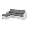 ECKSOFA Grau, Weiß  - Weiß/Grau, Design, Kunststoff/Textil (147/228cm) - P & B