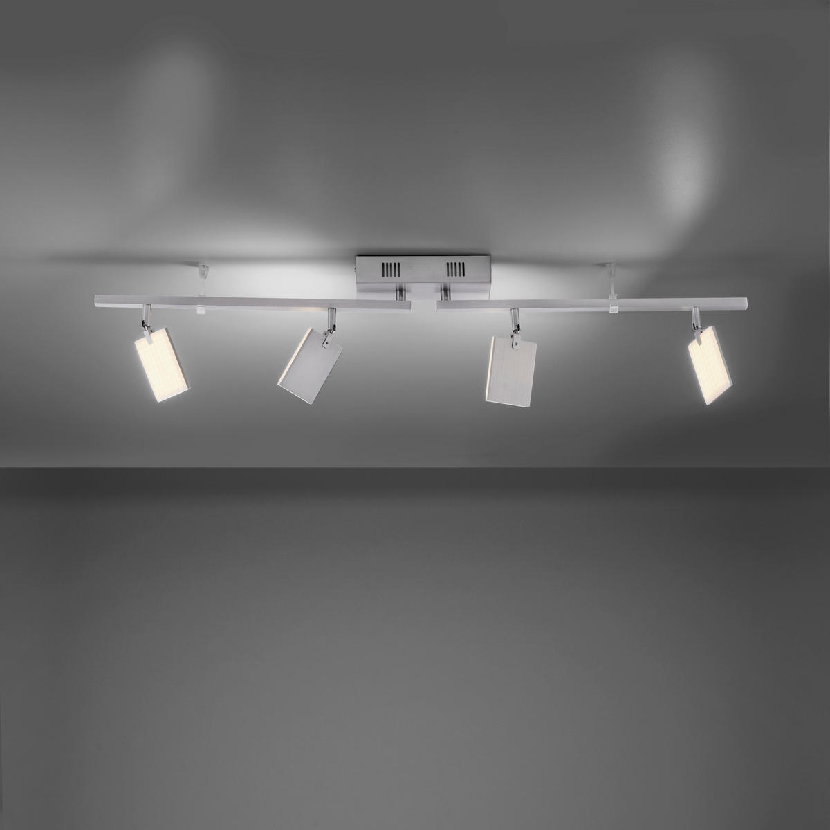 LED-STRAHLER PURE-MIRA 101/95/22,5 cm   - Alufarben, Design, Kunststoff/Metall (101/95/22,5cm) - Neuhaus PURE