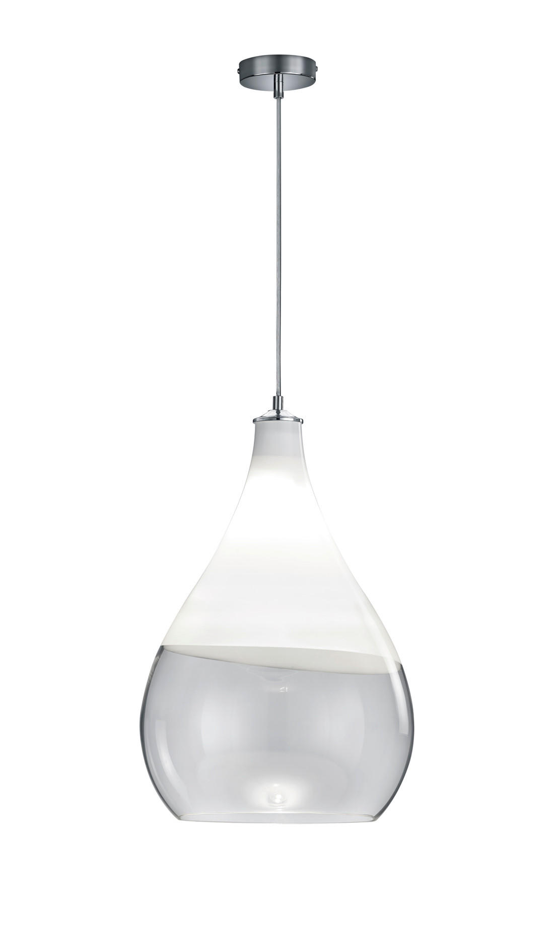 HÄNGLAMPA 35/150 cm  - klar/vit, Design, metall/glas (35/150cm) - Trio Leuchten