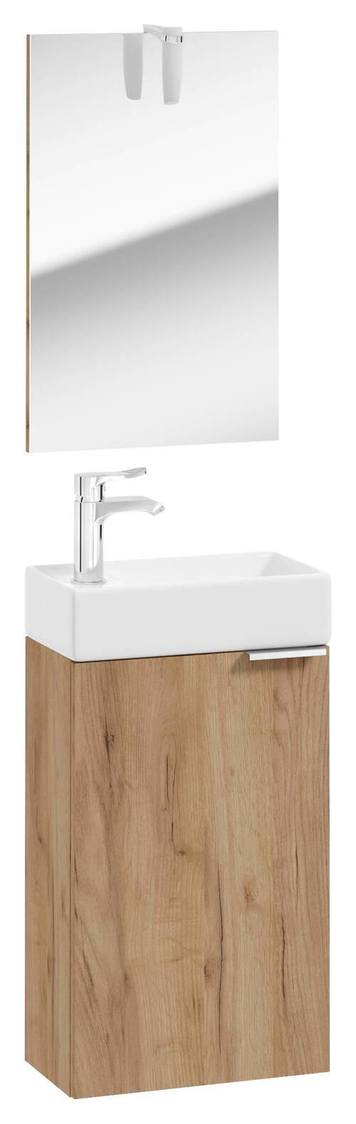 GÄSTEBAD - Eichefarben/Weiß, Basics, Keramik/Holzwerkstoff (41/60/20cm) - MID.YOU