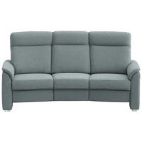 TRAPEZSOFA  in Flachgewebe Graublau  - Graublau/Alufarben, KONVENTIONELL, Textil/Metall (218/107/103cm) - Beldomo Comfort