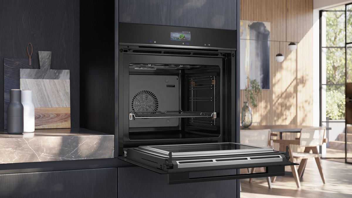 EINBAUBACKOFEN HM736GAB1  - Schwarz, Basics, Metall (59,4/59,5/54,8cm) - Siemens