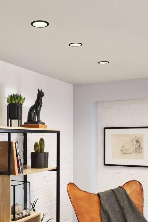 LED-EINBAUSPOT Cole 8,8 cm  - Silberfarben/Schwarz, Design, Kunststoff/Metall (8,8cm) - Paulmann