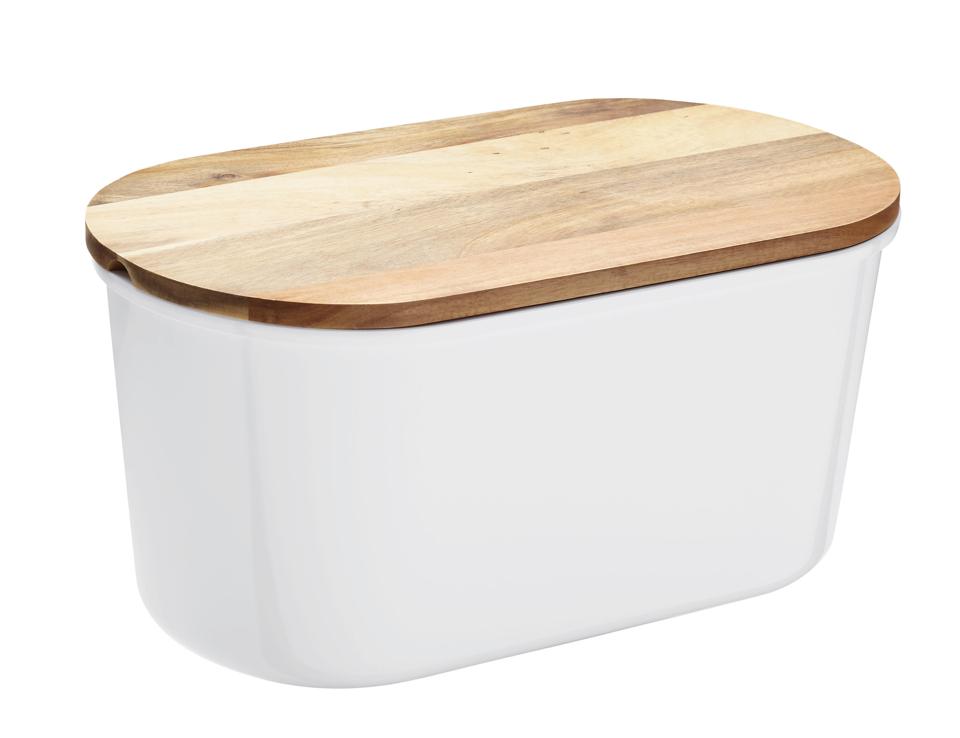BOX NA CHLIEB,  - biela/farby akácie, Trend, drevo/plast (37/21,5/17,2cm) - Echtwerk