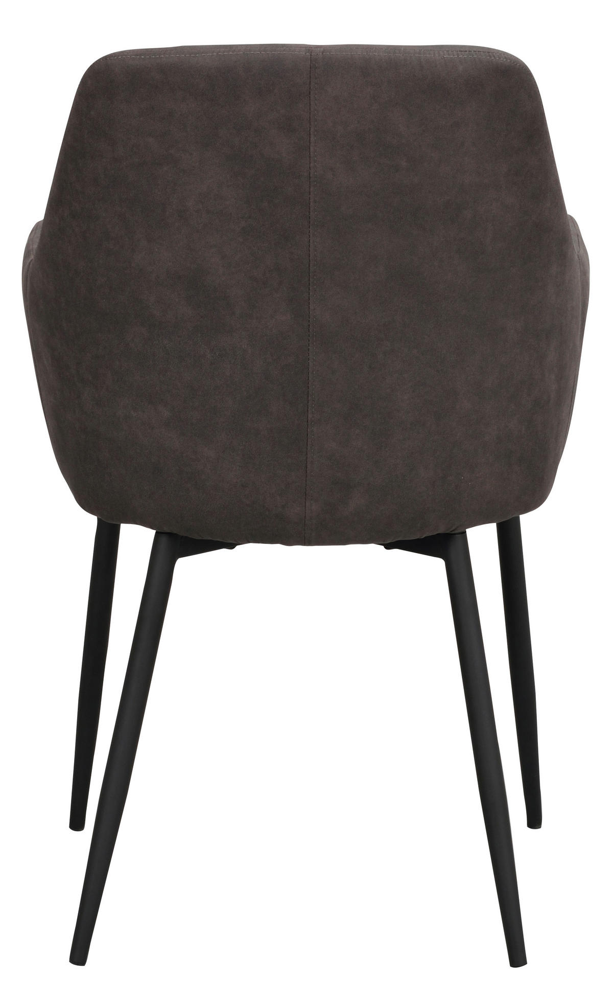 STOL mikrofiber  - mörkgrå/svart, Klassisk, metall/textil (54/95/62cm) - Rowico