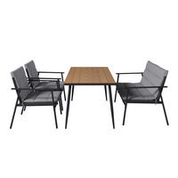 GARTENSET 7-teilig  - Dunkelgrau/Naturfarben, LIFESTYLE, Kunststoff/Textil (63,5/82/70cm) - Ambia Garden