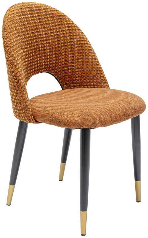 Kare-Design Stuhl Orange, Schwarz, Gold 49x84x54 cm