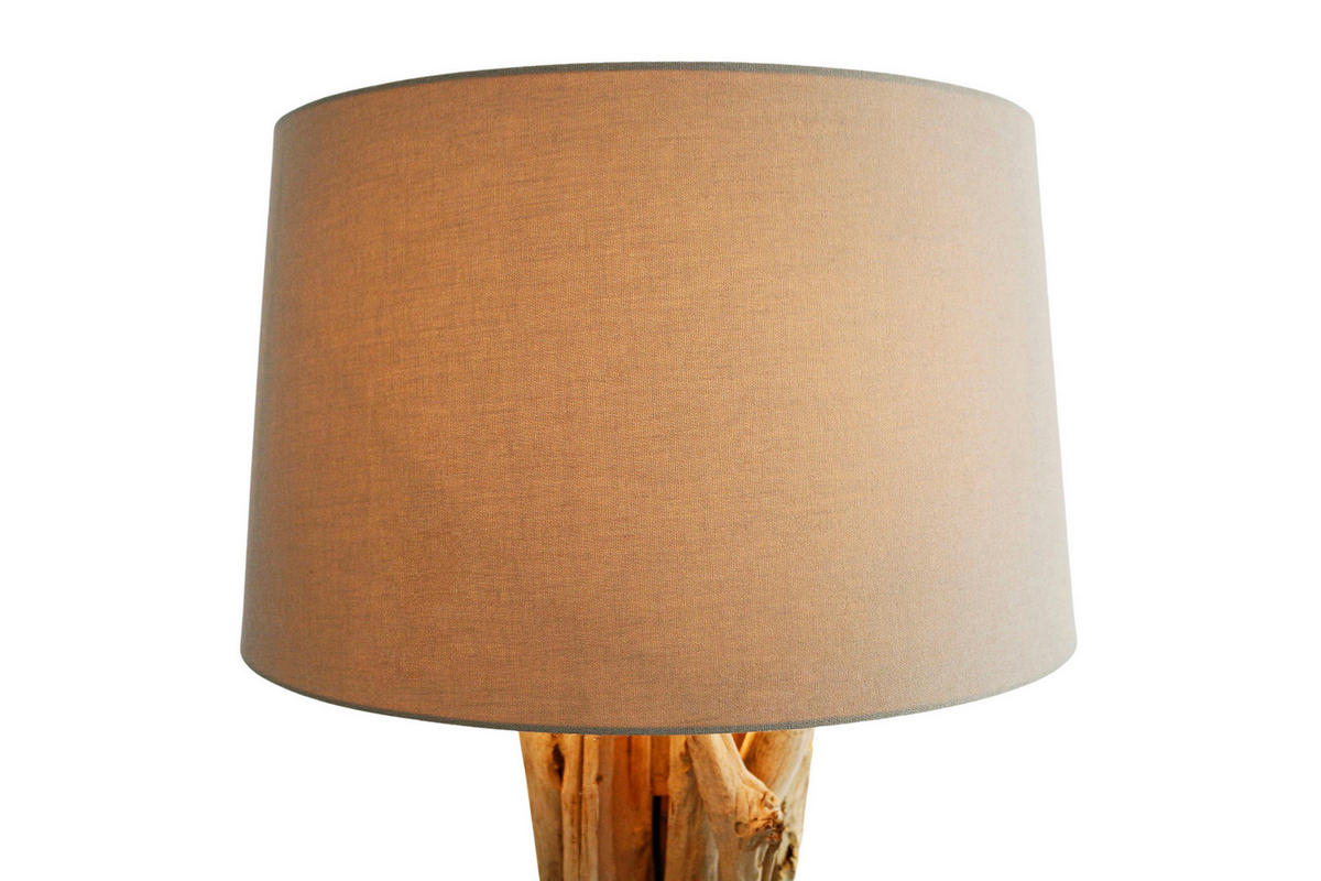 STEHLEUCHTE  30/150/30 cm   - Weiß, Design, Holz/Textil (30/150/30cm) - P & B