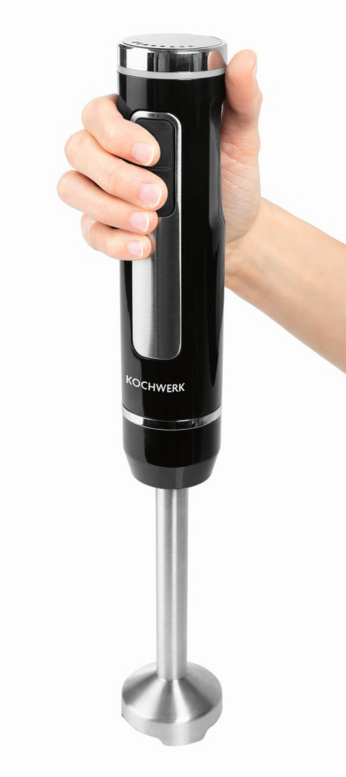 STABMIXER-SET Rachs KOCKWERK 4-teilig  - Edelstahlfarben/Schwarz, Basics, Kunststoff/Metall (35/5/5cm)