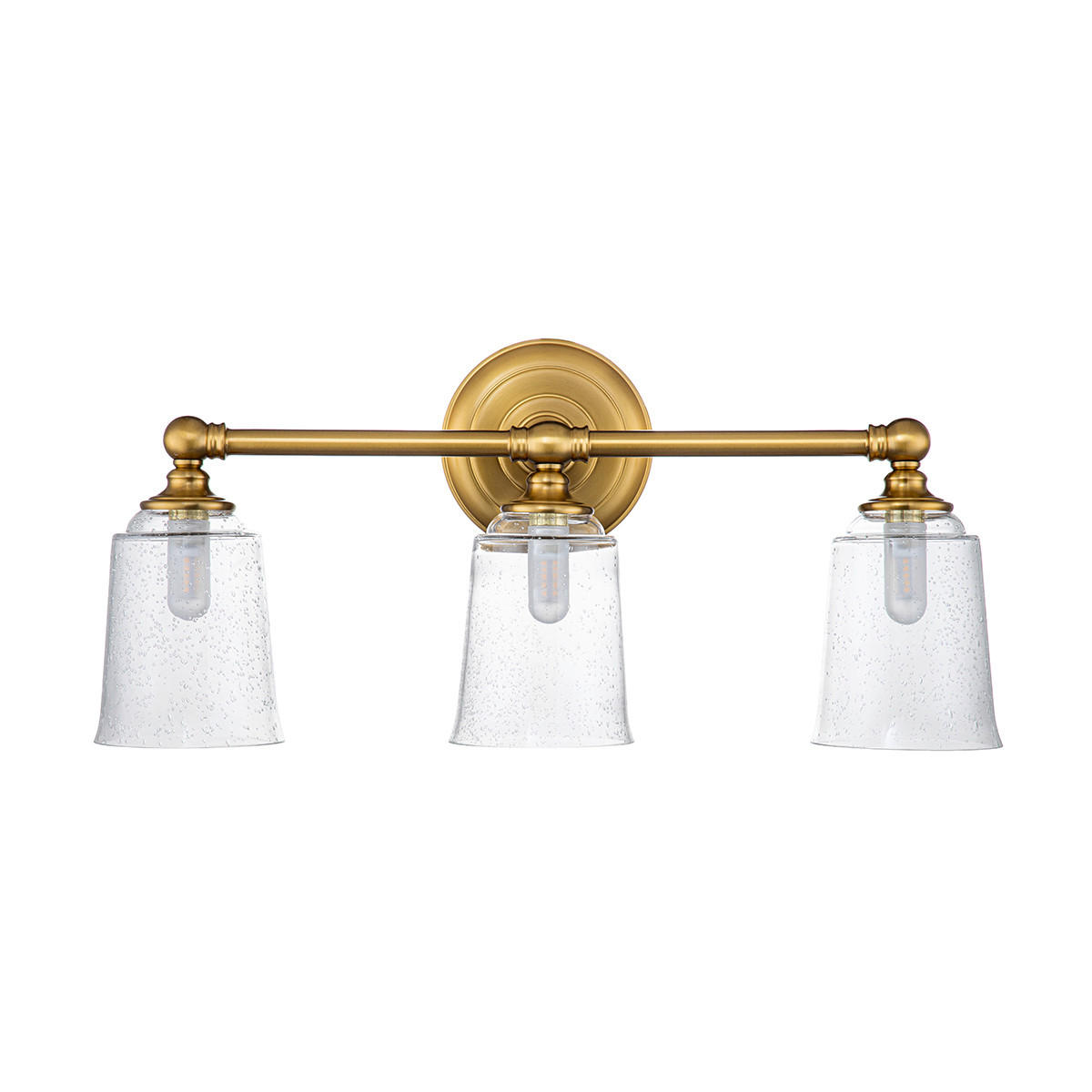 BADEZIMMER-WANDLEUCHTE - Messingfarben, Konventionell, Glas/Metall (53.3/24.8 /15.2cm) - Elstead Lighting