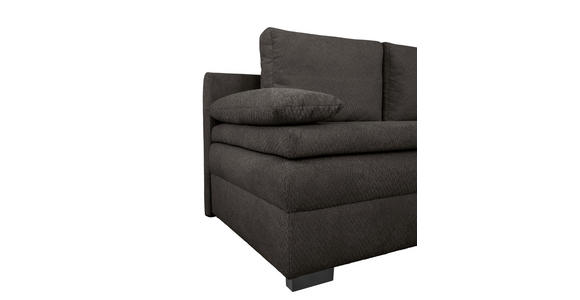 SCHLAFSOFA  mit Liegefunktion, Schlafen auf Sitzhöhe, Rücken echt Struktur Schwarz  - Schwarz, KONVENTIONELL, Kunststoff/Textil (195/93/83cm) - Carryhome