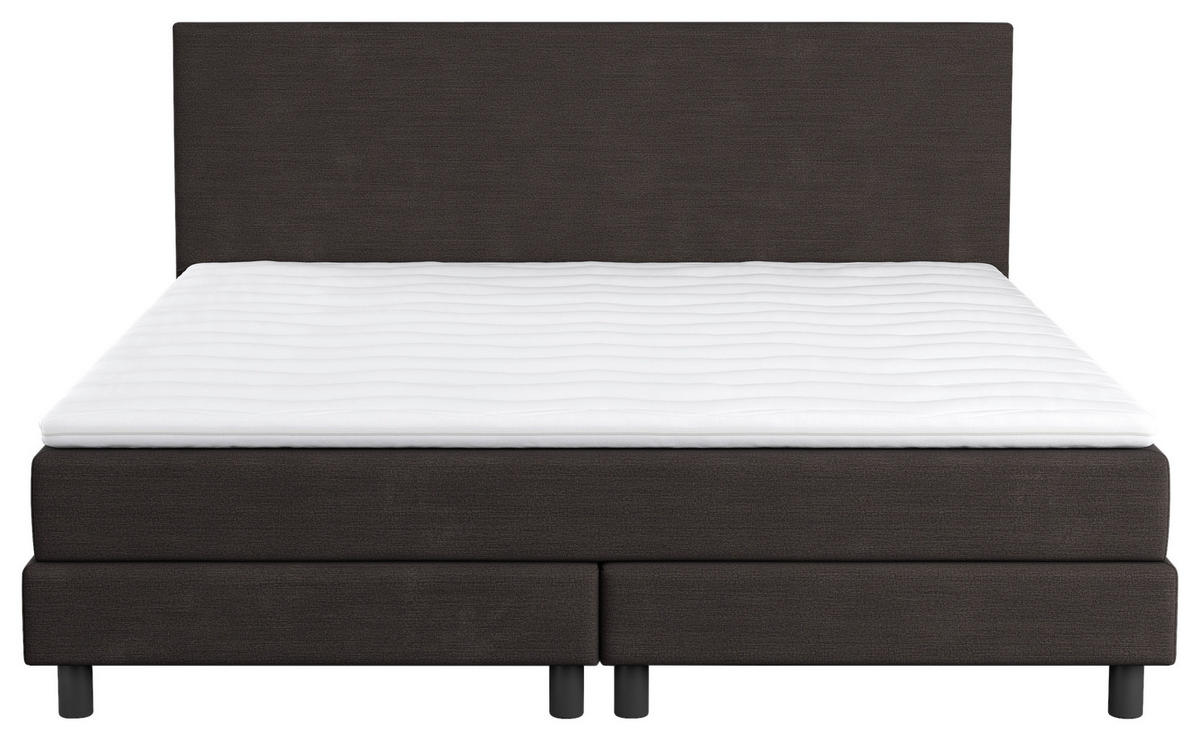 BOXBETT 140/200 cm  in Dunkelbraun  - Dunkelbraun/Schwarz, Modern, Holz/Holzwerkstoff (140/200cm) - MID.YOU