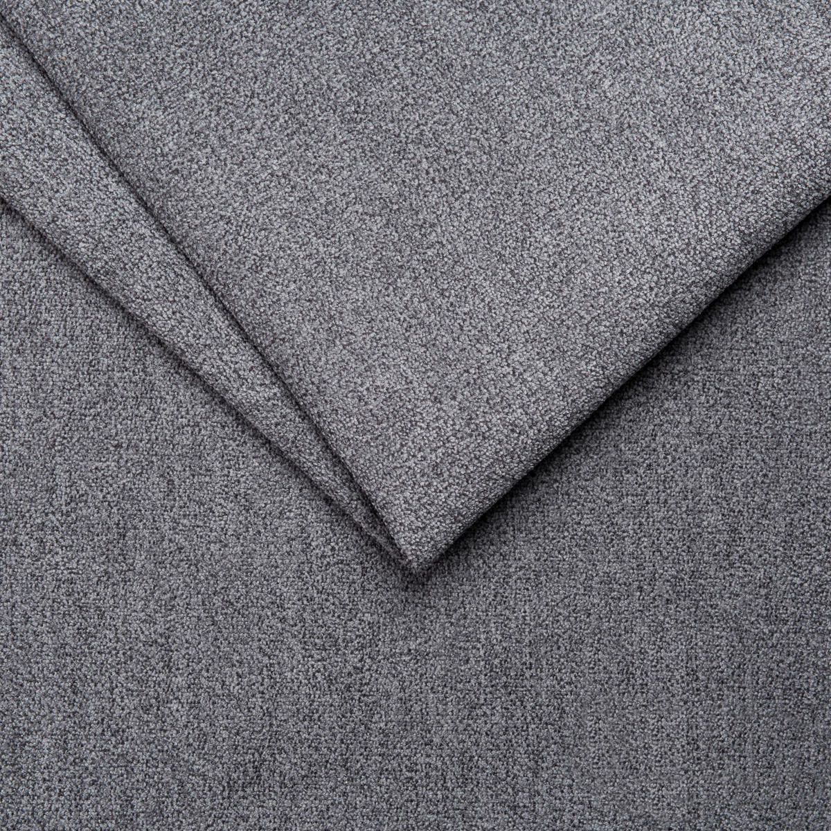 ECKSOFA in Velours Dunkelgrau  - Dunkelgrau/Schwarz, Konventionell, Textil/Metall (217/255cm) - MID.YOU