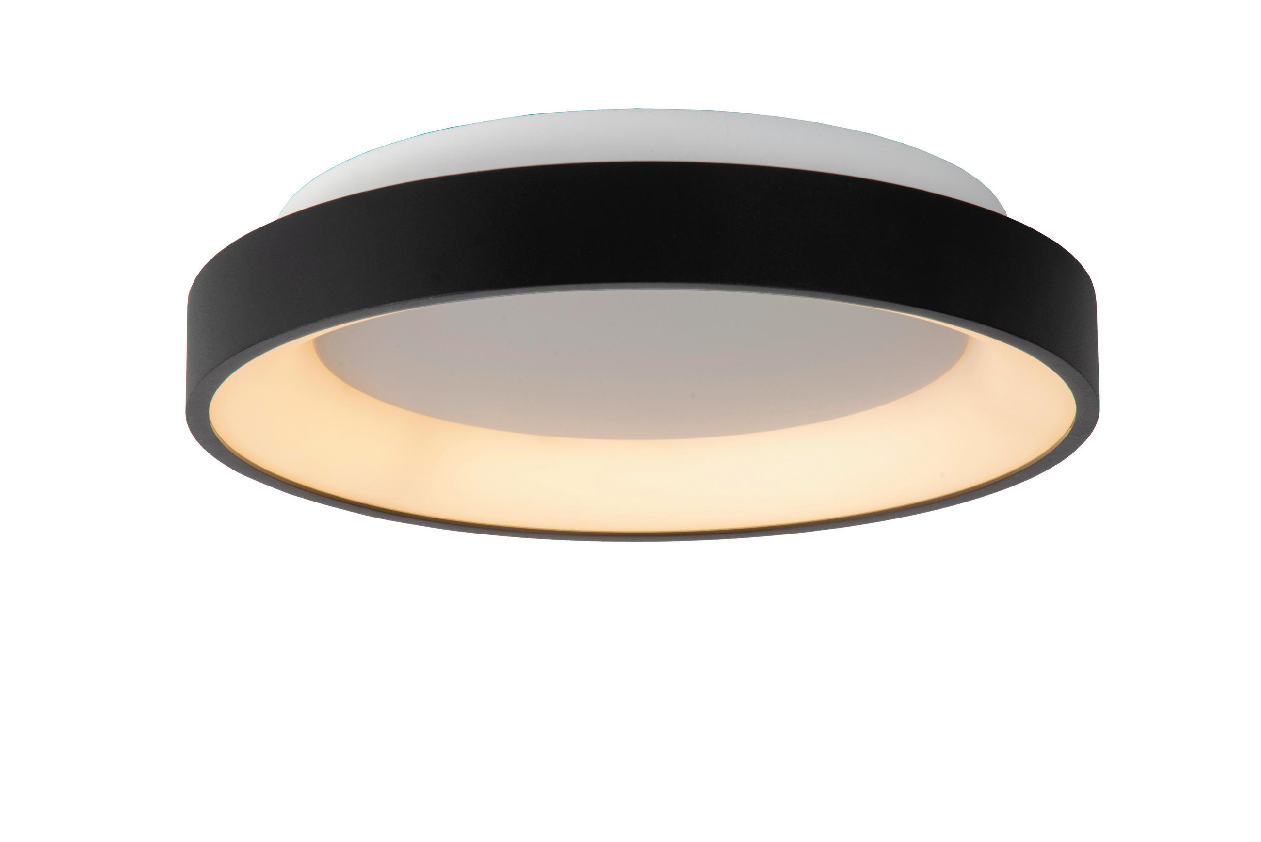 LED-DECKENLEUCHTE Vidal 28/28/6 cm   - Schwarz, Design, Kunststoff (28/28/6cm) - Lucide