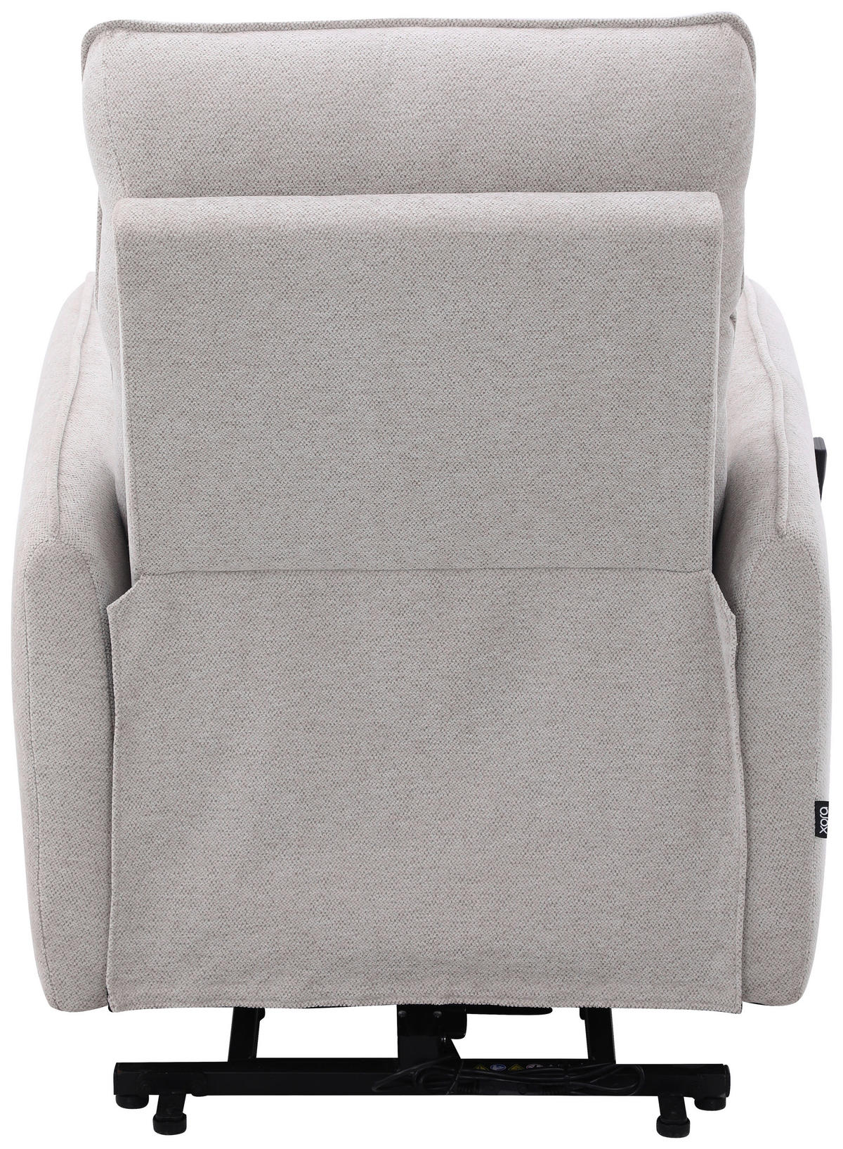 RELAXSESSEL Leinenoptik    - Schwarz/Naturfarben, Design, Textil/Metall (74/101/92cm) - Carryhome