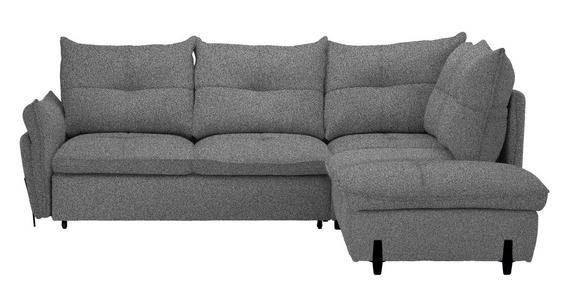 ECKSOFA in Bouclé Hellgrau  - Hellgrau/Schwarz, Design, Textil/Metall (250/220cm) - Xora