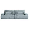 BIGSOFA in Chenille Hellblau  - Schwarz/Hellblau, KONVENTIONELL, Kunststoff/Textil (282/73/115cm) - MID.YOU