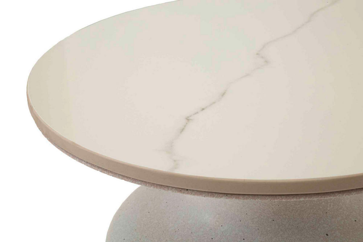 COUCHTISCH Weiß  - Weiß, Basics, Keramik/Metall (40/47/40cm)