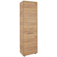 GARDEROBNA OMARA barve hrasta - črna/barve hrasta, Konvencionalno, umetna masa/leseni material (54/198/32cm) - Carryhome