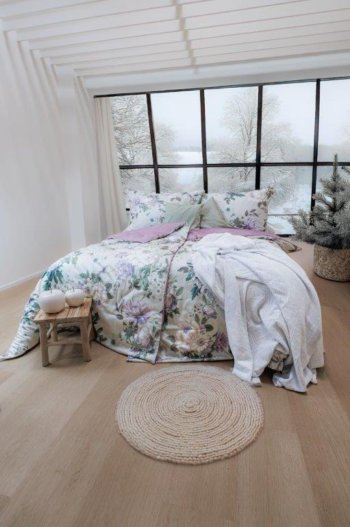 POSTELJINA 140/200 cm lila, bela, mintzelena  - lila/mintzelena, Konvencionalno, tekstil (140/200cm) - Fleuresse