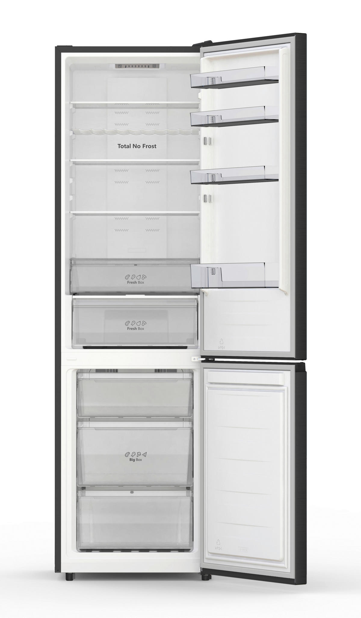 SIDE-BY-SIDE 59,5/201,7/57,9 cm RB440N4AFC  - Schwarz, Trend, Kunststoff/Metall (59,5/201,7/57,9cm) - Hisense