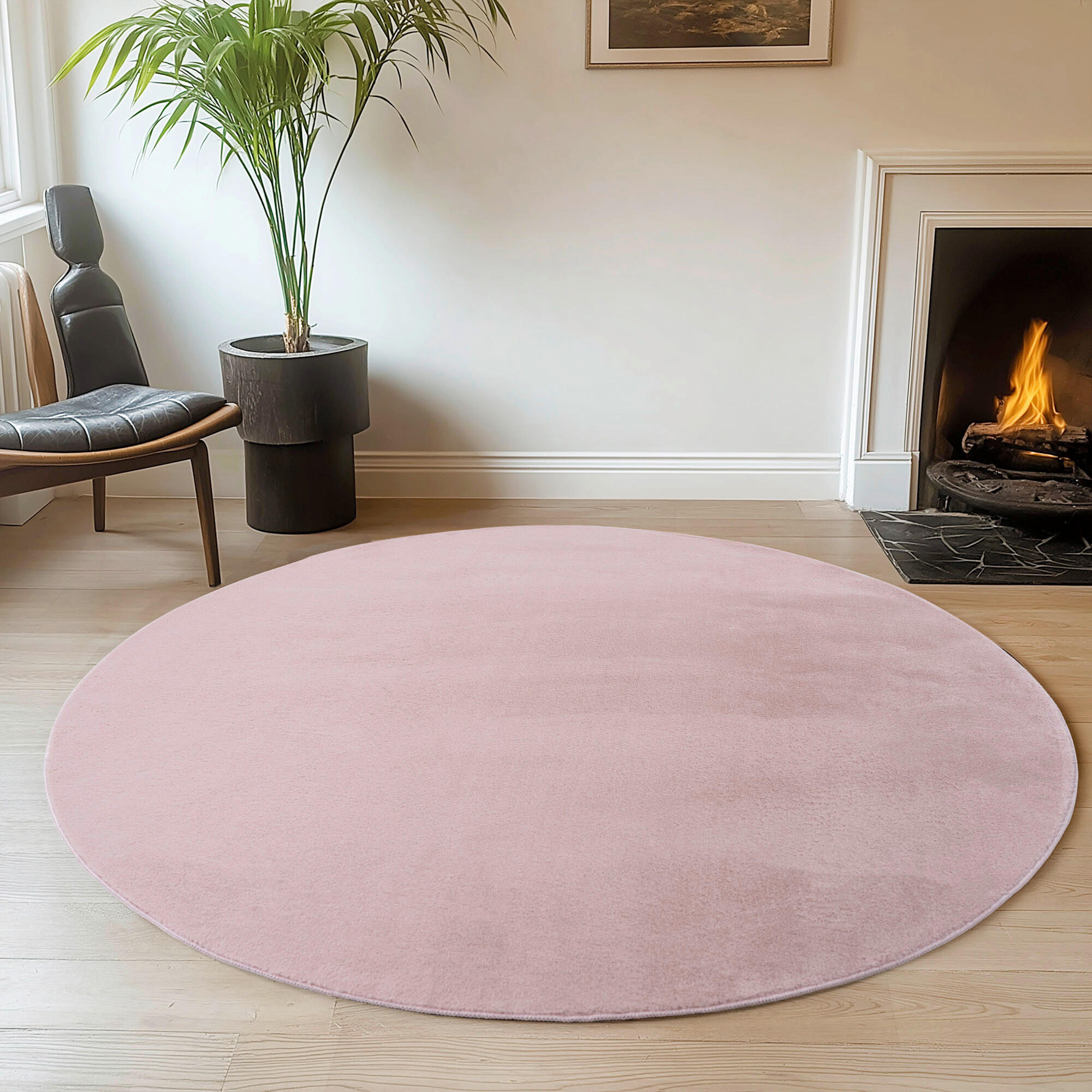 WEBTEPPICH 80 cm Joy Rosa  - Rosa, Design, Textil (80cm)