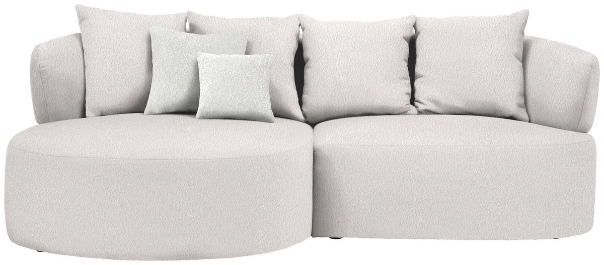 ECKSOFA in Bouclé Hellrosa  166/235 cm  - Sandfarben/Hellrosa, MODERN, Kunststoff/Textil (166/235cm) - Hom`in