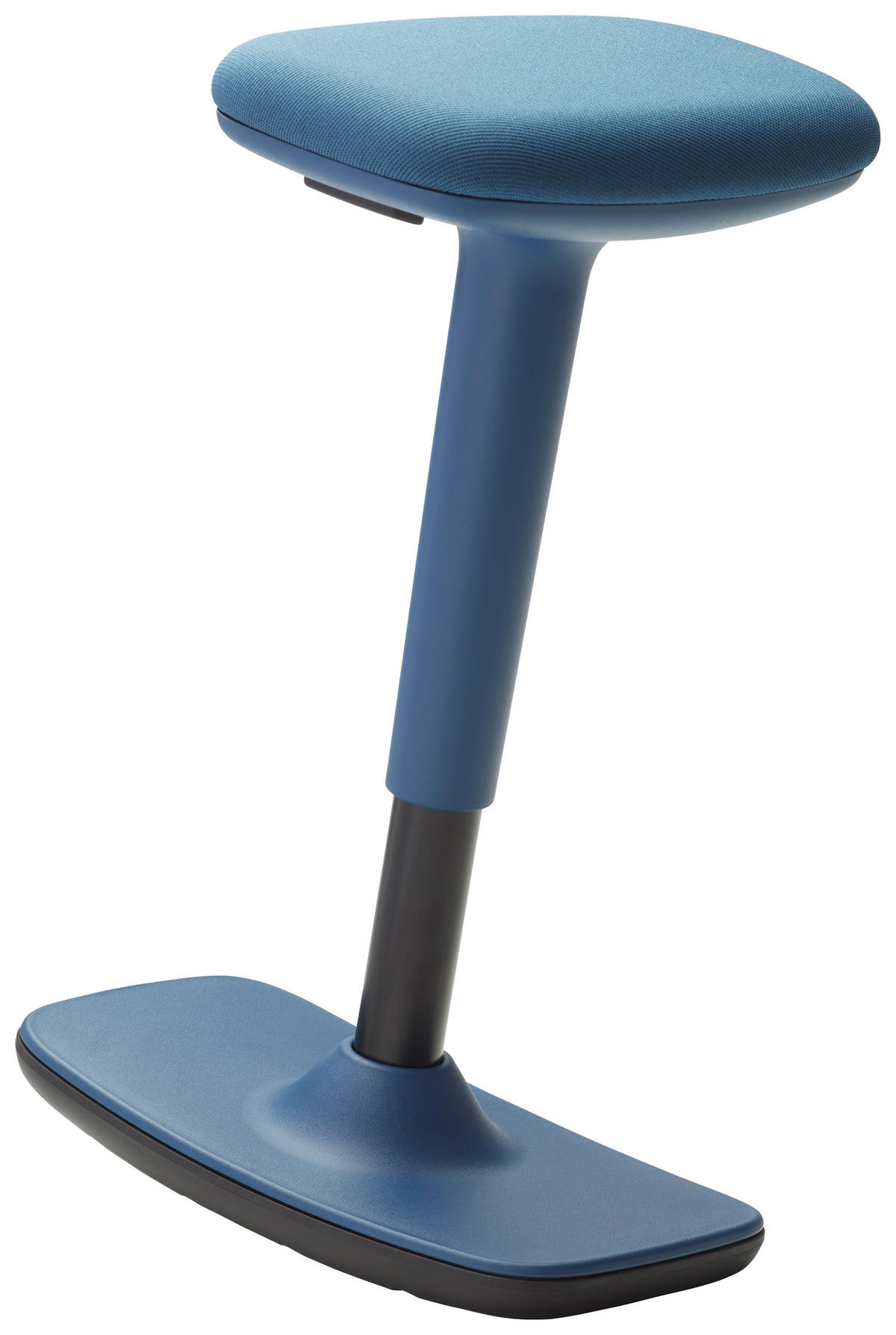 BÜROHOCKER Blau, Schwarz  - Blau/Schwarz, Basics, Kunststoff/Textil (44/25/50-75cm) - Dauphin