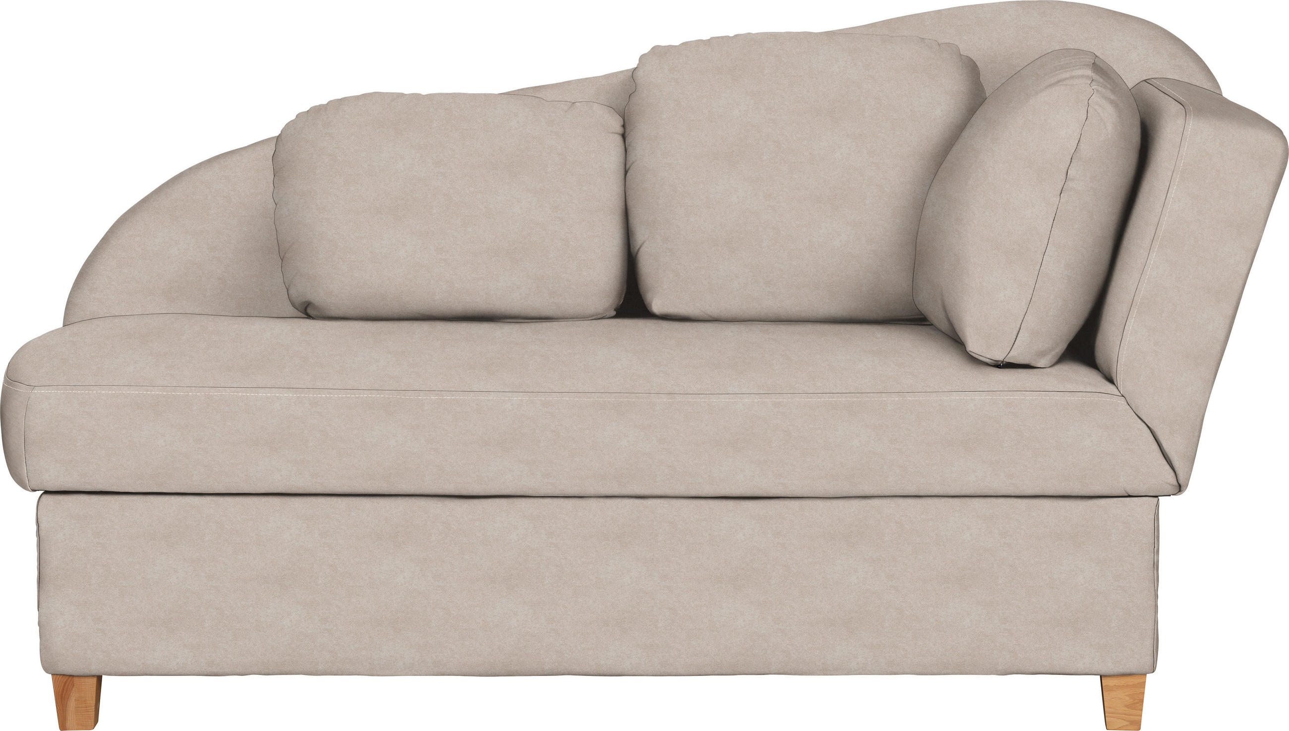 LIEGE Mikrofaser Sandfarben  - Sandfarben, LIFESTYLE, Holz/Textil (180/97/85cm) - Livetastic