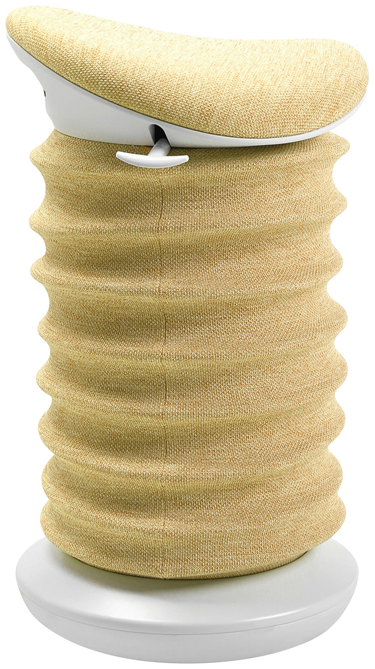 BÜROHOCKER 37,5/53-64/36 cm  - Gelb/Weiß, Design, Kunststoff/Textil (37,5/53-64/36cm) - Topstar