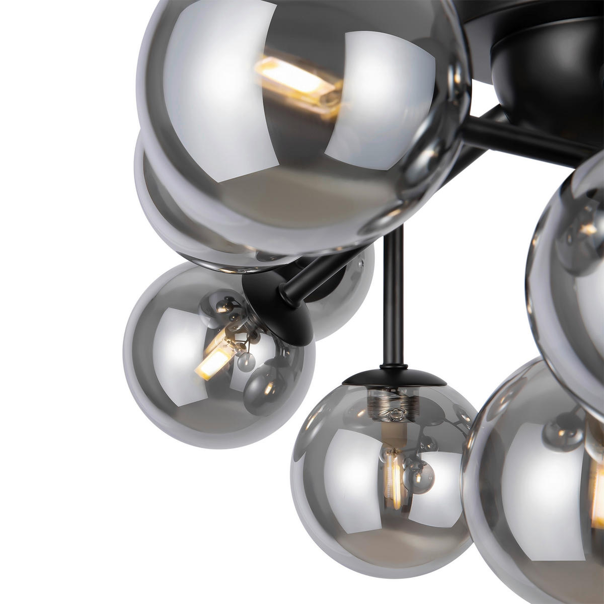 DECKENLEUCHTE 60/20/60 cm   - Schwarz, Trend, Glas/Metall (60/20/60cm) - MAYTONI