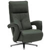 RELAXSESSEL in Leder Dunkelgrün  - Chromfarben/Dunkelgrün, Design, Leder/Metall (77/110/87cm) - Valdera