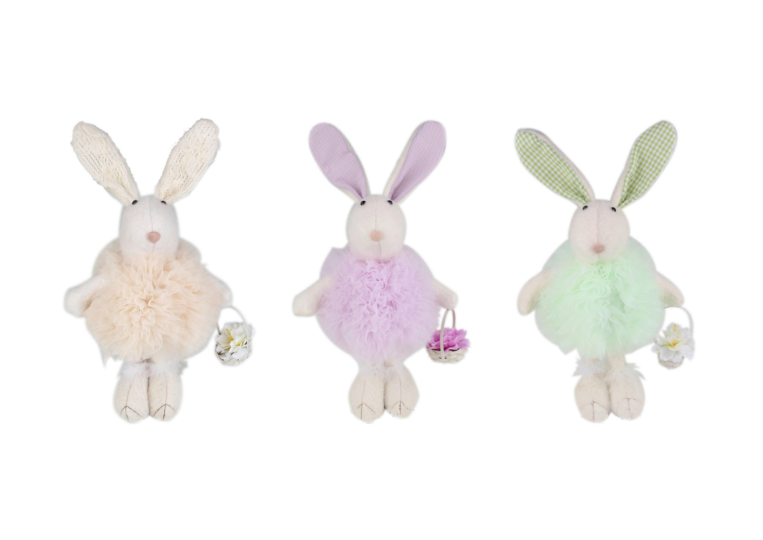 DEKOHASE - Lila/Creme, LIFESTYLE, Naturmaterialien/Textil (25/49/20cm)