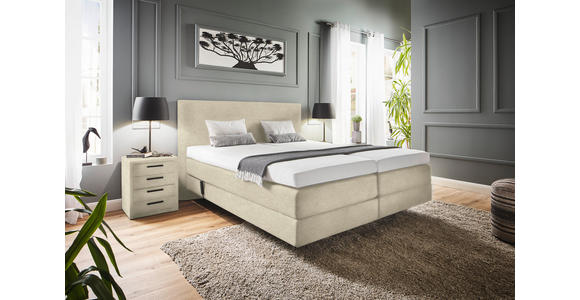 BOXSPRINGBETT 180/200 cm  in Beige  - Beige, KONVENTIONELL, Holz/Textil (180/200cm) - Dieter Knoll