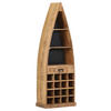 BOOTSREGAL Mangoholz massiv Naturfarben, Schwarz  - Schwarz/Naturfarben, LIFESTYLE, Holz/Holzwerkstoff (60/182/36cm) - Landscape