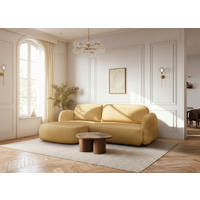 ECKSOFA VELU Senfgelb Chenille  - Senfgelb/Schwarz, Design, Textil (175/270cm) - MID.YOU