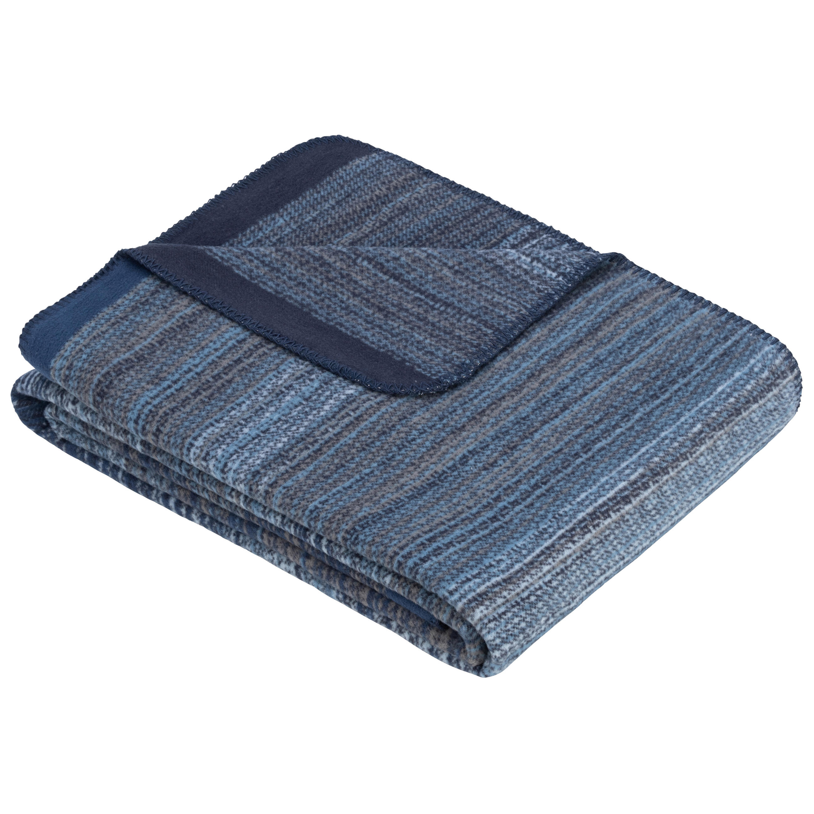 PLÉD, bavlna, 140/200 cm - modrá/tmavomodrá, Natur, textil (140/200cm) - Bio:Vio